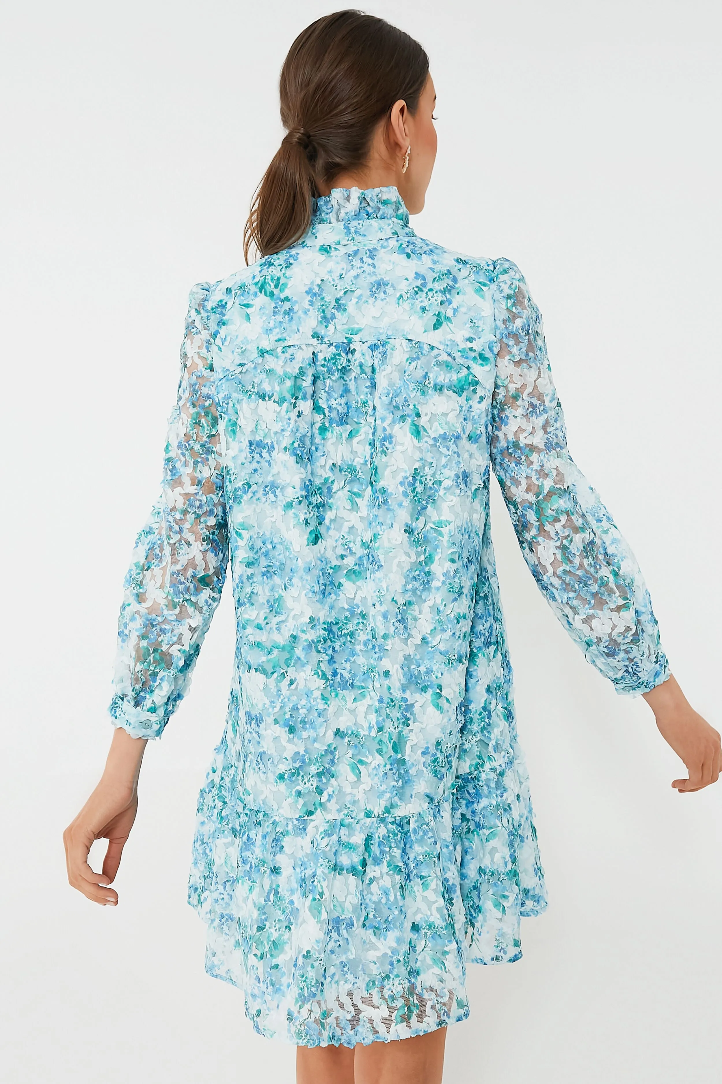 Water's Edge Hydrangea Organza Palmerston Dress