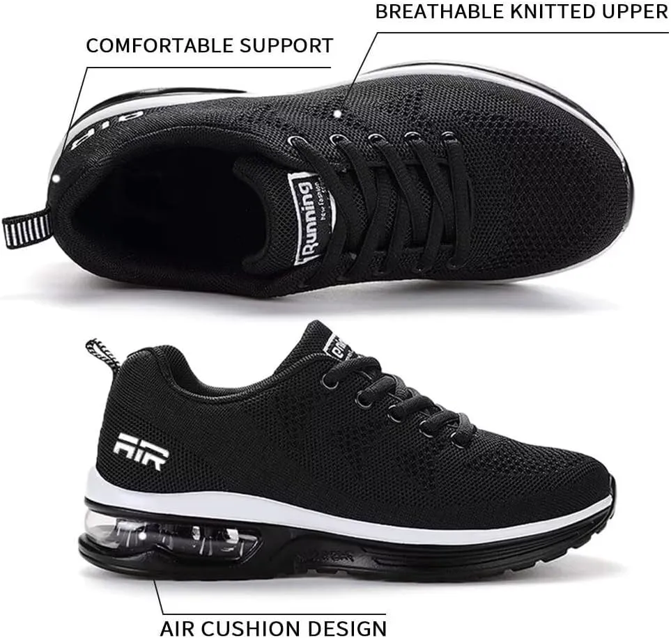 Womens Air Running Shoes Womens Walking Shoes Lightweight Women Sneakers Air Cushion Tennis Shoes for Gym Workout Sports