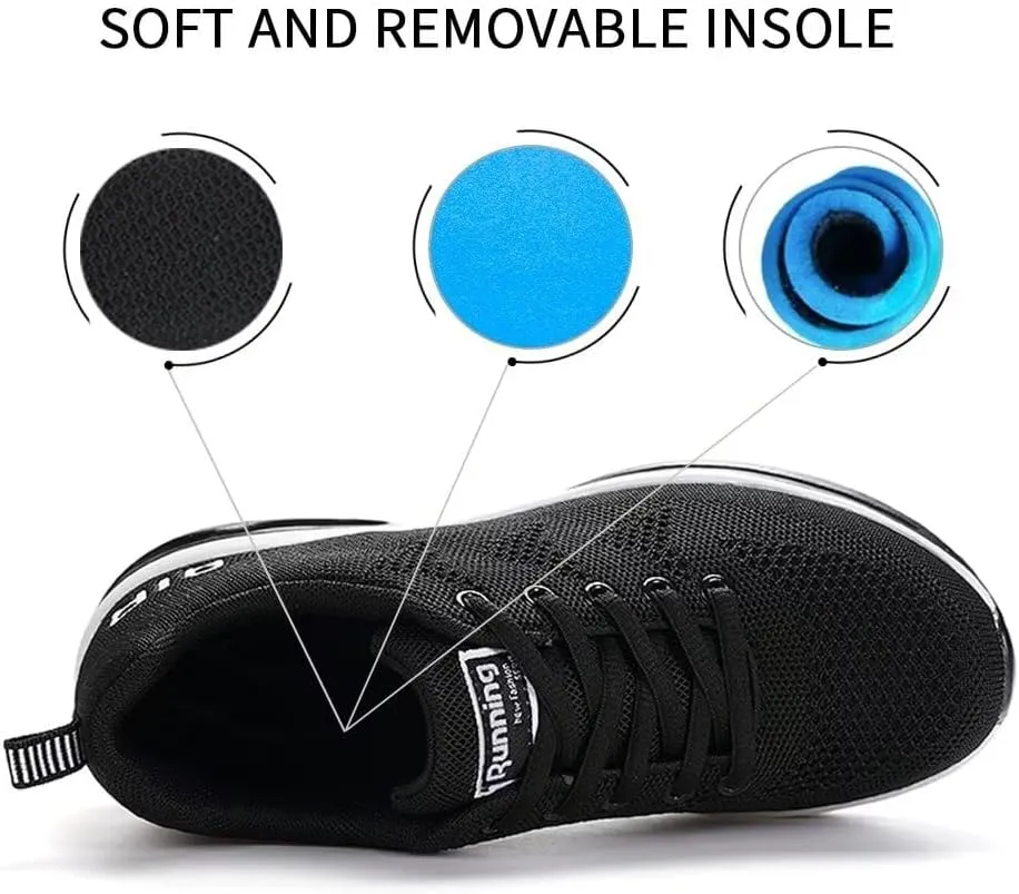Womens Air Running Shoes Womens Walking Shoes Lightweight Women Sneakers Air Cushion Tennis Shoes for Gym Workout Sports