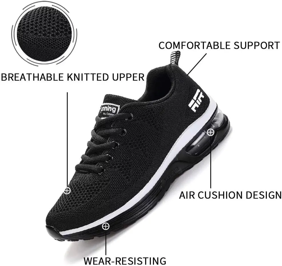 Womens Air Running Shoes Womens Walking Shoes Lightweight Women Sneakers Air Cushion Tennis Shoes for Gym Workout Sports