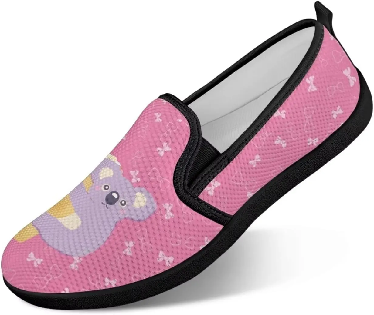 Womens Mesh Slip On Shoes Casual Breathable Low Top Flats Non-Slip Fashion Comfort Walking Work Loafers