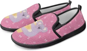 Womens Mesh Slip On Shoes Casual Breathable Low Top Flats Non-Slip Fashion Comfort Walking Work Loafers
