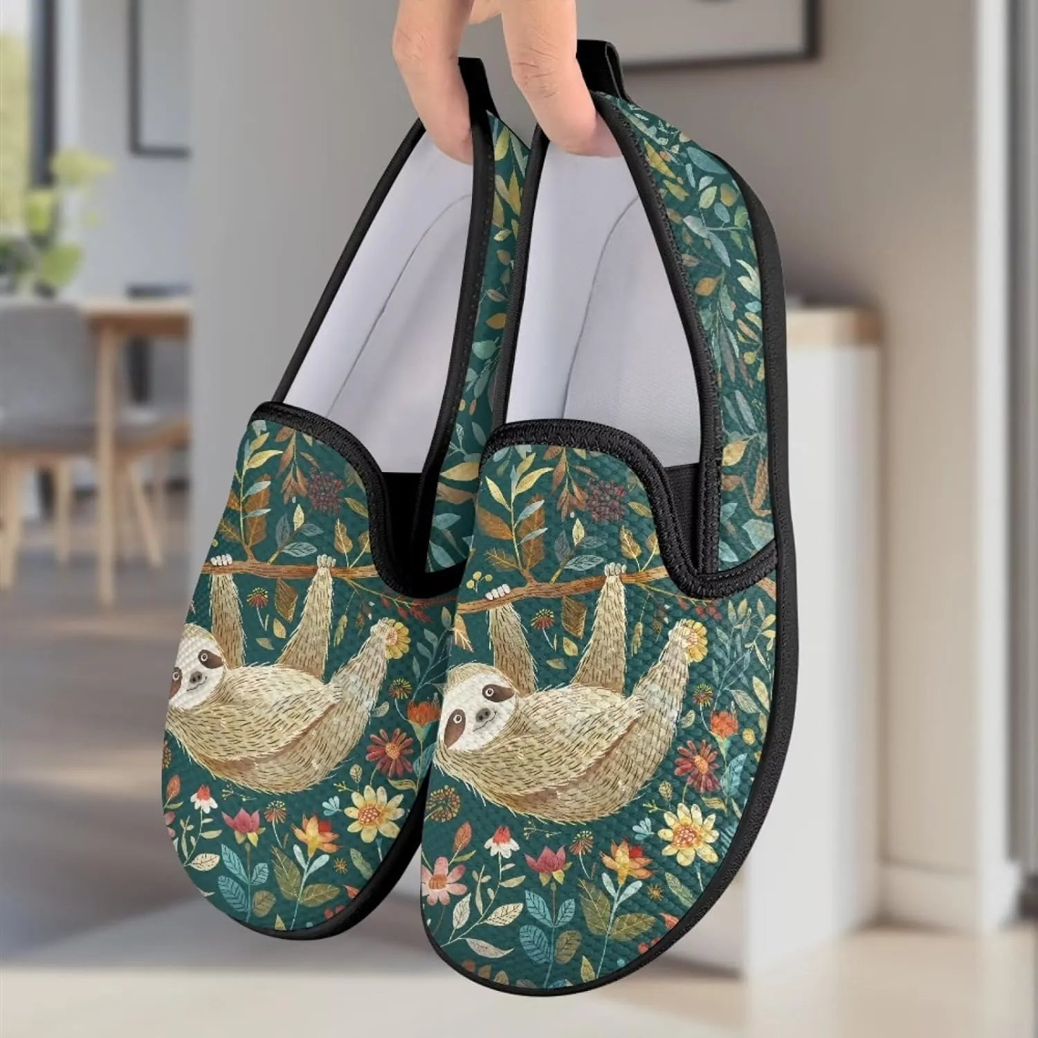 Womens Mesh Slip On Shoes Casual Breathable Low Top Flats Non-Slip Fashion Comfort Walking Work Loafers