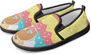 Womens Mesh Slip On Shoes Casual Breathable Low Top Flats Non-Slip Fashion Comfort Walking Work Loafers