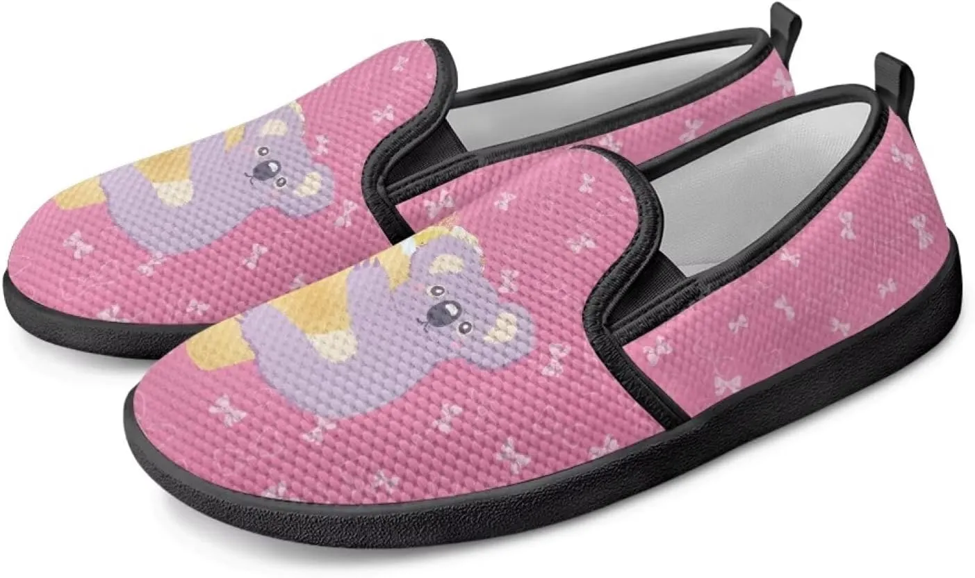 Womens Mesh Slip On Shoes Casual Breathable Low Top Flats Non-Slip Fashion Comfort Walking Work Loafers