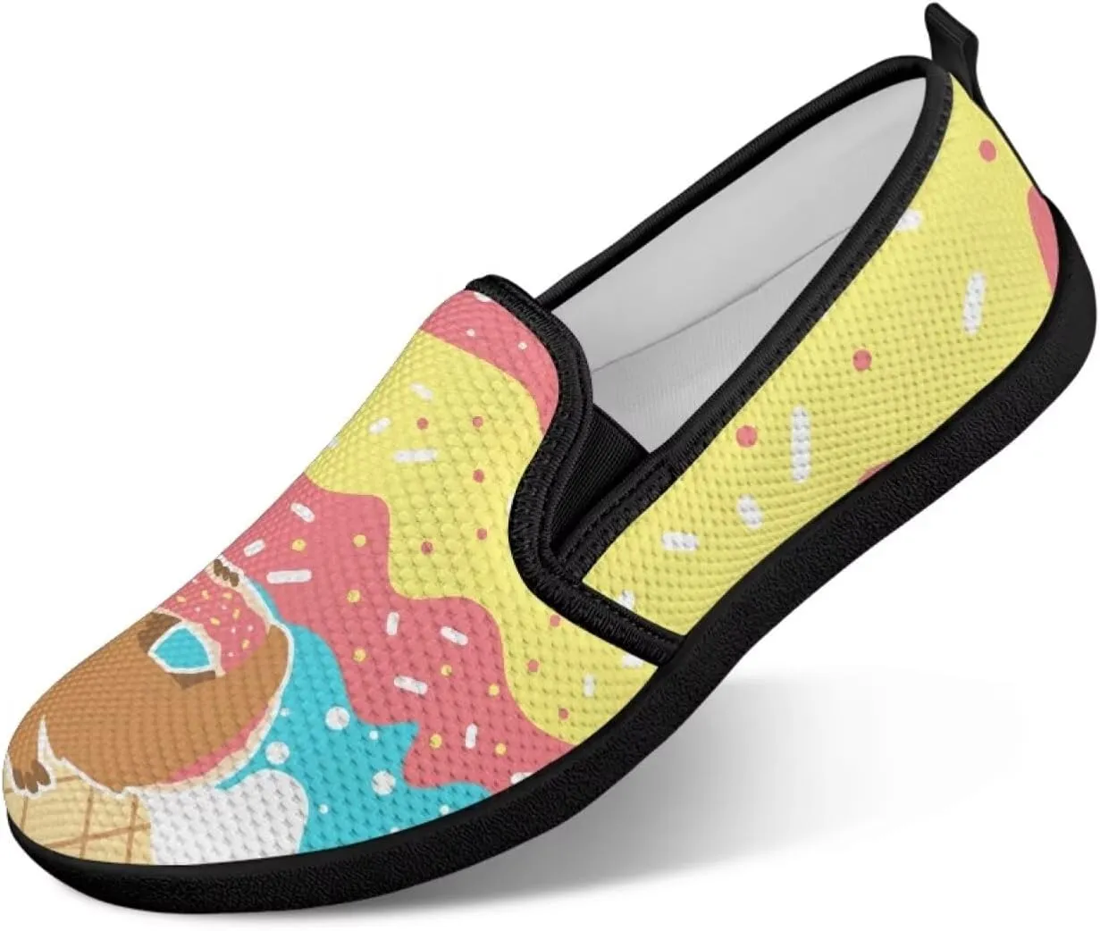 Womens Mesh Slip On Shoes Casual Breathable Low Top Flats Non-Slip Fashion Comfort Walking Work Loafers
