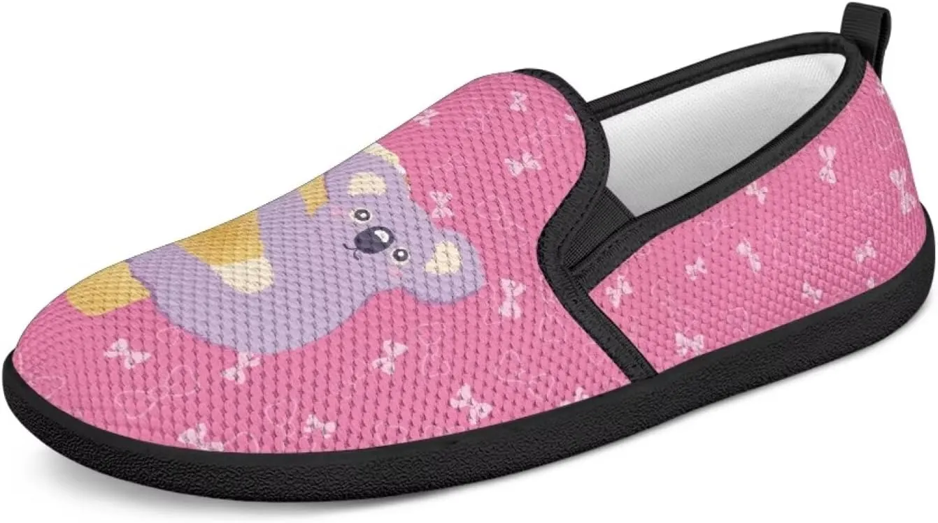 Womens Mesh Slip On Shoes Casual Breathable Low Top Flats Non-Slip Fashion Comfort Walking Work Loafers