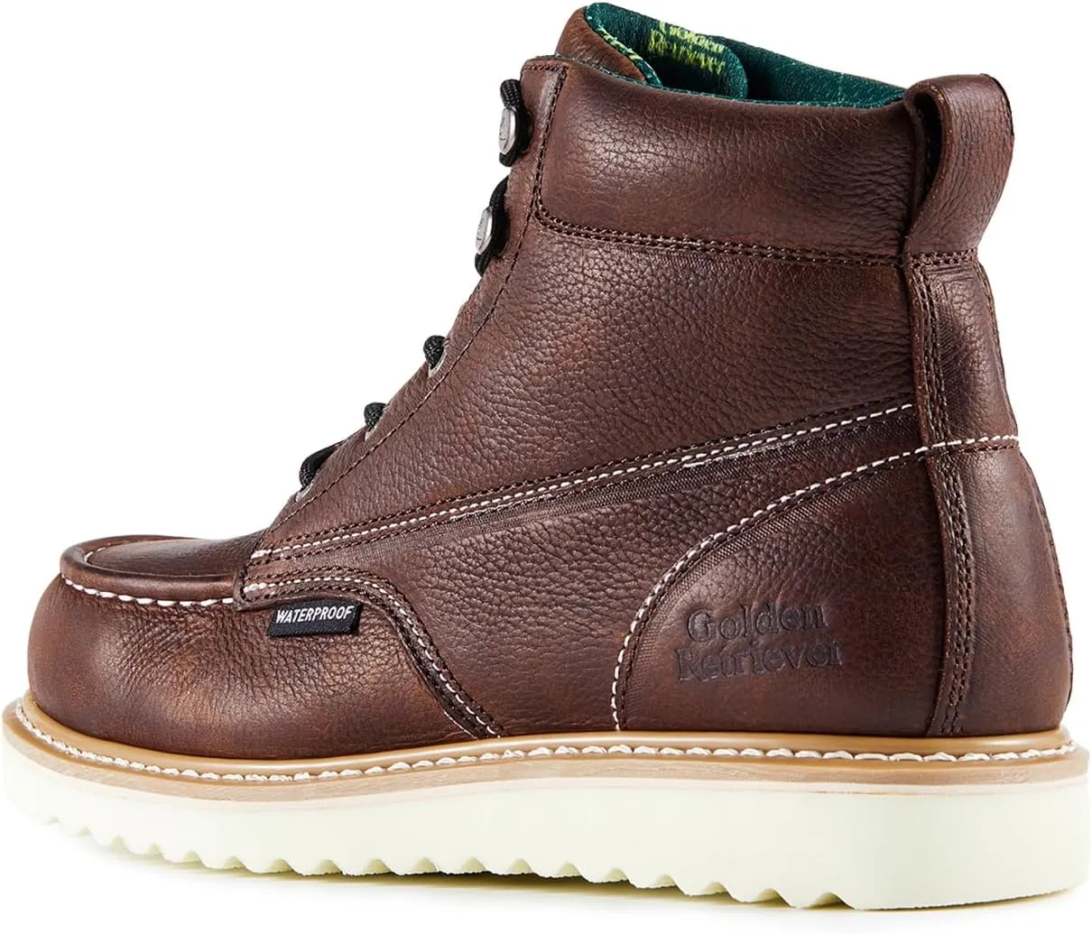 Work Boots for men Waterproof Comfortable 6" Full Grain Tumbled Leather Goodyear Welt Slip and Oil-Resistant STEEL/SOFT Toe Construction Boots G6192D_G6158ST_G6282D_G6258ST