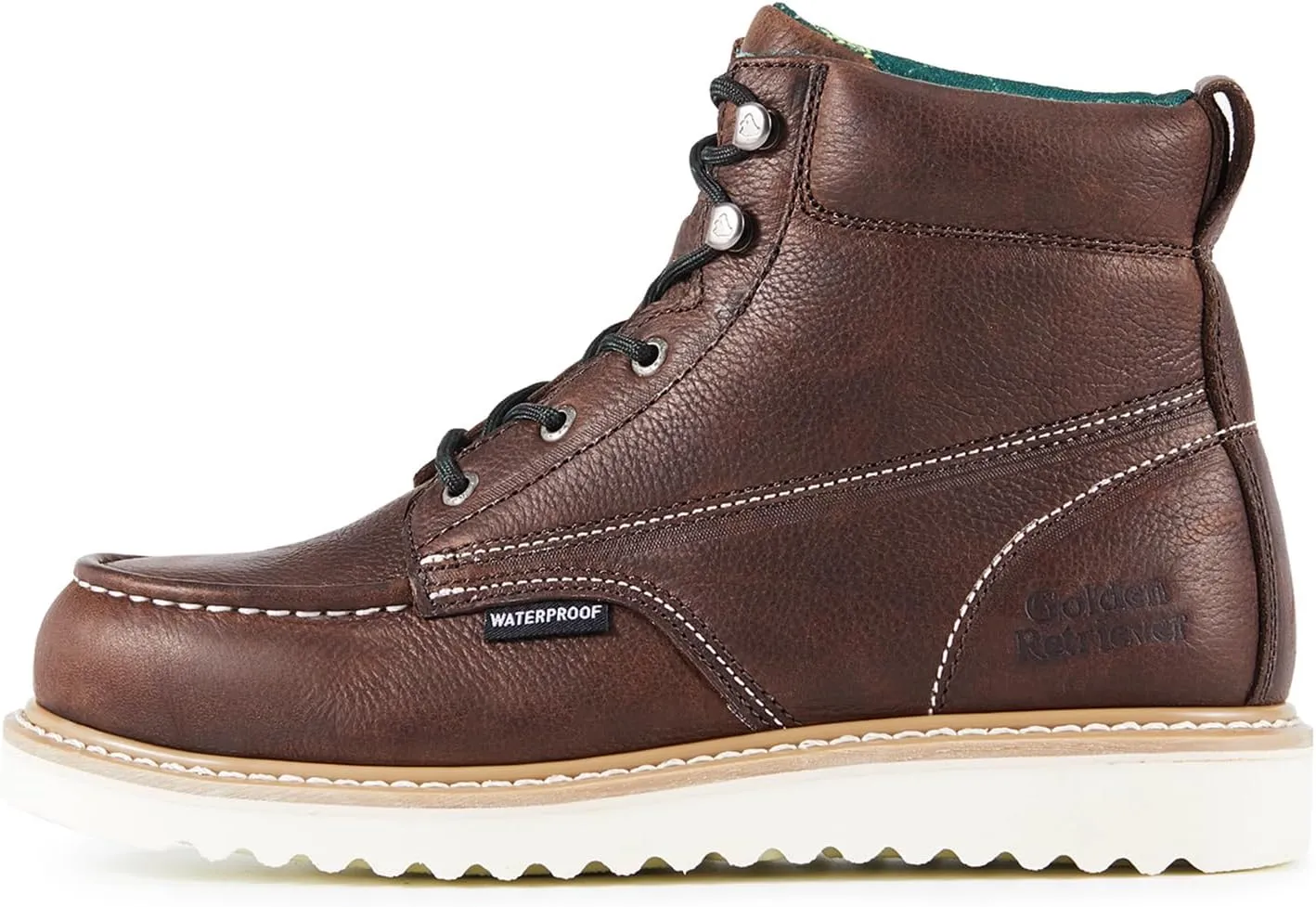 Work Boots for men Waterproof Comfortable 6" Full Grain Tumbled Leather Goodyear Welt Slip and Oil-Resistant STEEL/SOFT Toe Construction Boots G6192D_G6158ST_G6282D_G6258ST
