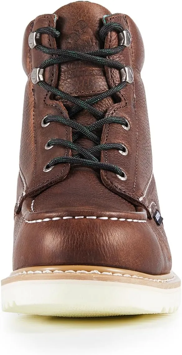 Work Boots for men Waterproof Comfortable 6" Full Grain Tumbled Leather Goodyear Welt Slip and Oil-Resistant STEEL/SOFT Toe Construction Boots G6192D_G6158ST_G6282D_G6258ST